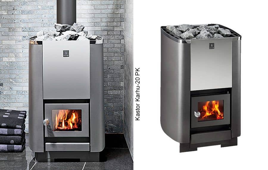 Классическая каменка Kastor Karhu и дровяная печь Kastor Karhu-20 PK