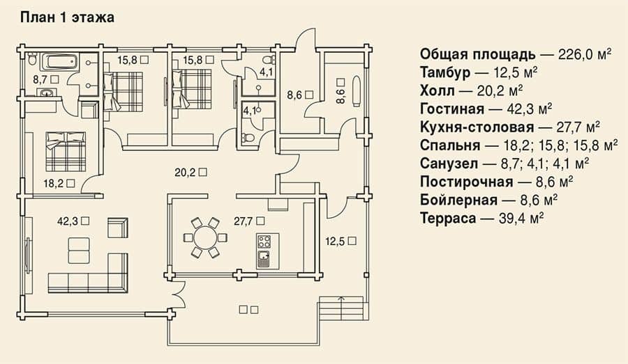 План 1 этажа