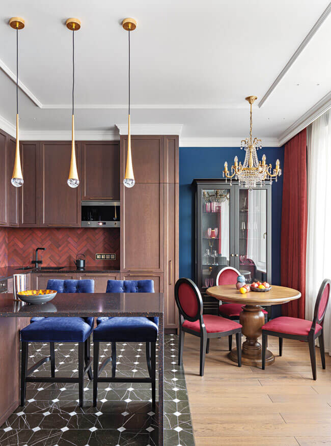 Гостиная-кухня-столовая