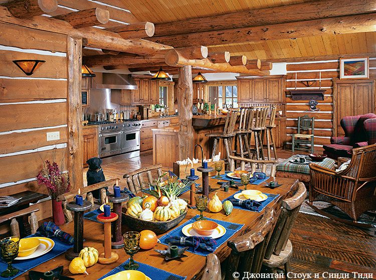 Деревенский стиль в интерьерах деревянного дома