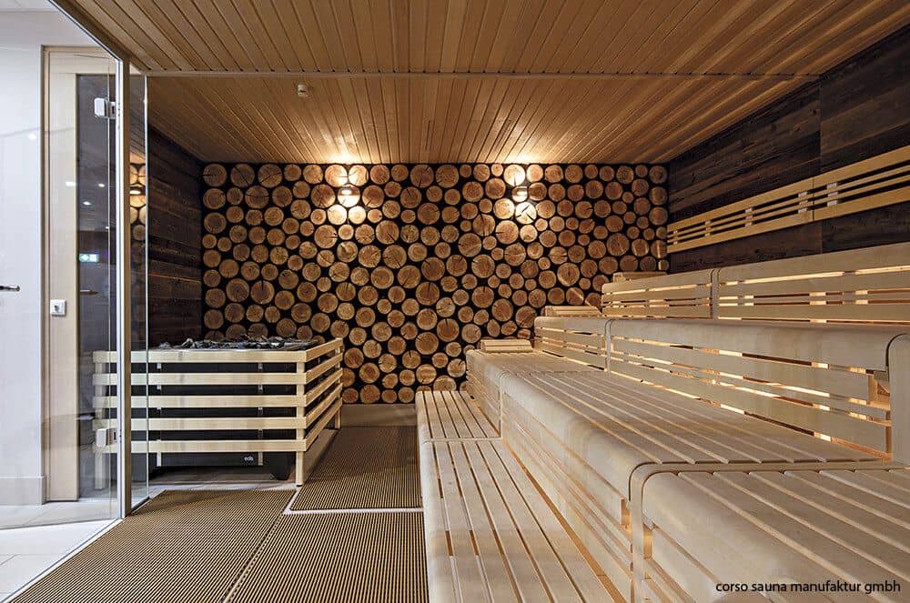 Сауна в отеле Venice Beach в Карлсруэ, проект и работы — Corso Sauna manufaktur (Германия).
