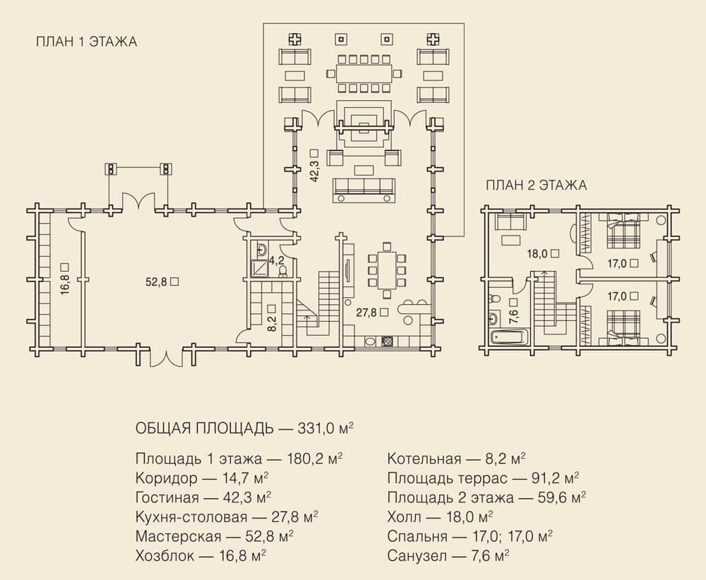 План проекта Дом с барбекю