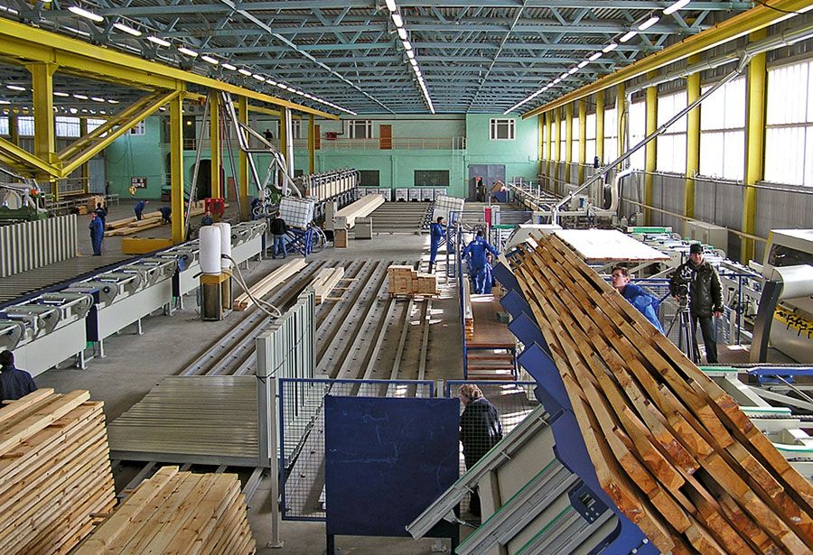 Завод компании «Сибирские деревянные дома»