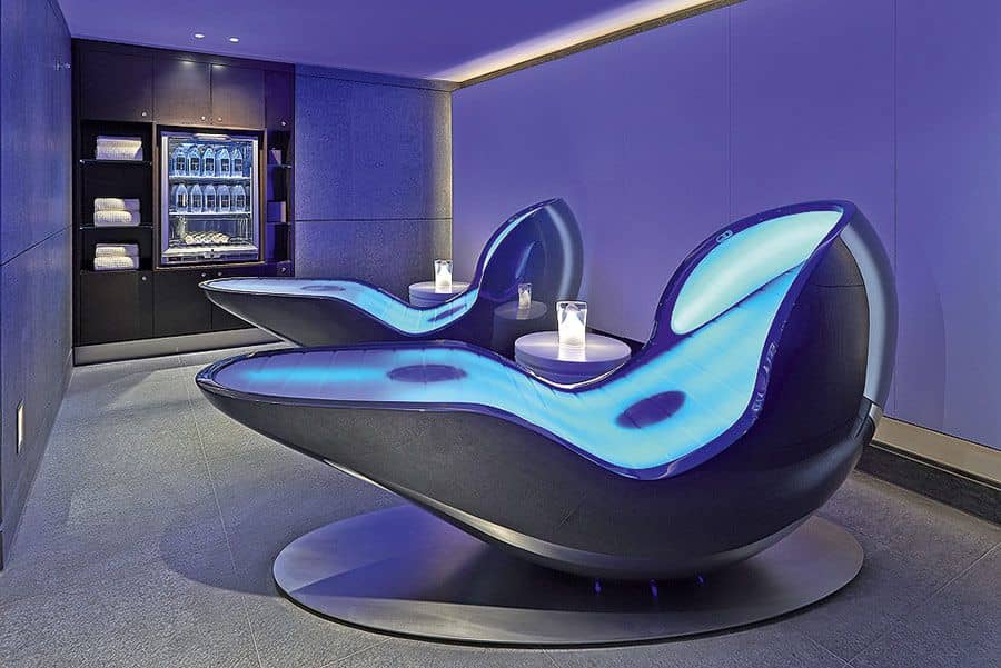 © Mandarin Oriental Hotel Group Limited. Эргономичные кресла в комнате релаксации, Лондон