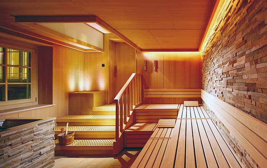© Thermarium SPA-Anlagenbau GmbH. Отделка биосауны — канадский кедр и жадеит