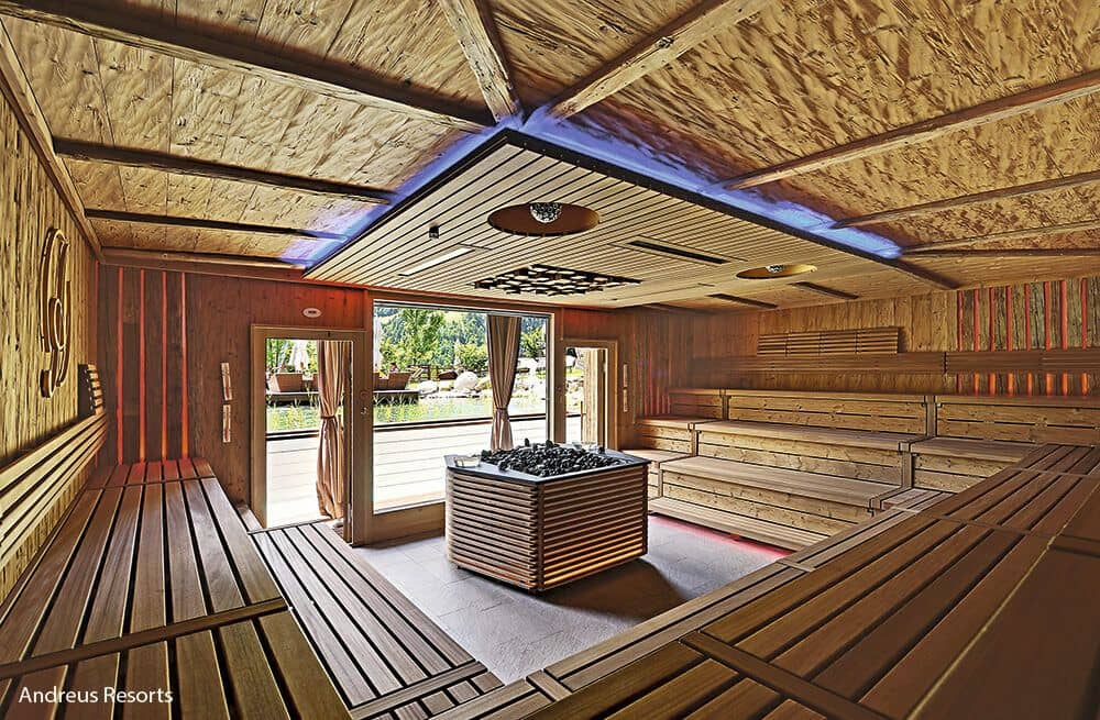 Сауна в Andreus Resorts, спа-отеле в Южном Тироле (Италия)
